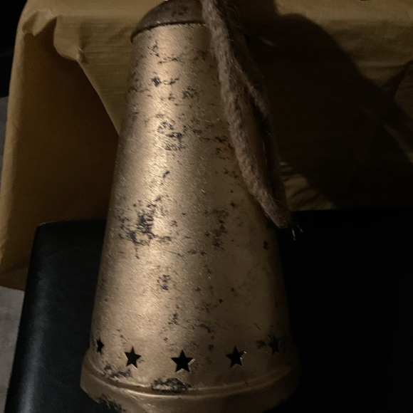 Rustic Gold Metal Cow Bell - Picture 2 of 2